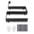 thumbnail image 1 of VEVOR Galvanized Steel Landscape Edging, 6-Pack 40 x 10 Inch Metal Edging for Landscaping with 8 Mounting Clips, Heavy Duty Metal Garden Edge Border for Flower Bed, Yard Pathway, Black, 1 of 9