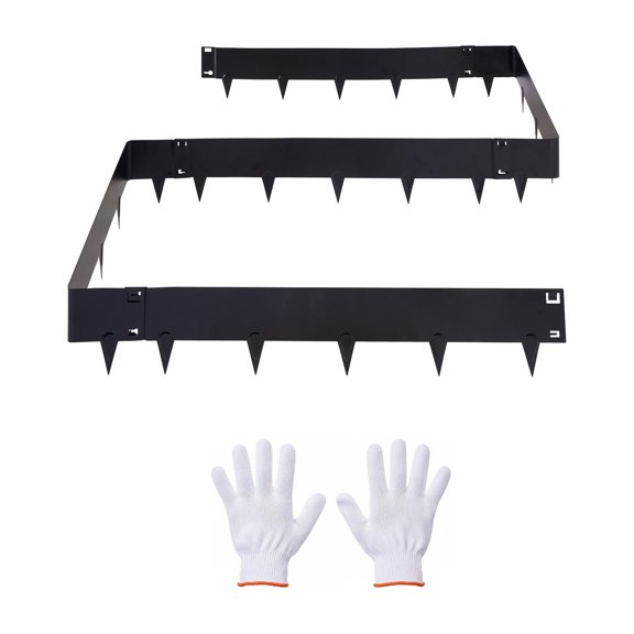 VEVOR Galvanized Steel Landscape Edging, 6-Pack 40 x 8.15 Inch Metal Edging for Landscaping with Gloves, Easy-to-Install, Heavy Duty Metal Garden Edge Border for Flower Bed, Yard Pathway