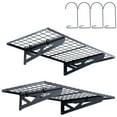 thumbnail image 1 of VEVOR Garage Storage Shelving, 2 Pack, 4 x 2 ft Heavy Duty Garage Shelves Wall Mounted, 502 lbs Load Capacity(Total) Garage Storage Rack Floating Shelves, Suitable for Shop, Shed, Garage Storage, 1 of 9