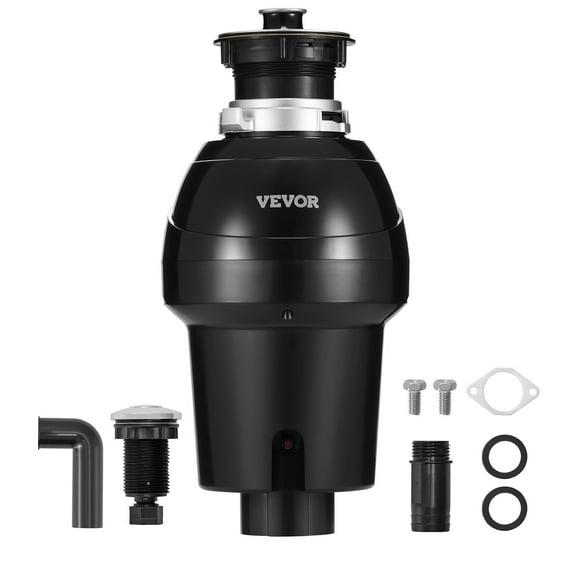 VEVOR Garbage Disposal, 1HP 3270RPM Continuous Feed Food Waste Disposer, EZ Connect Food Waste Grinding System with Sound Reduction, Power Cord & Splash Guard for Kitchen Sinks