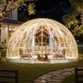 thumbnail image 1 of VEVOR Garden Dome Tent, 12 x 7.2 ft Outdoor Clear Bubble Tent for 4-7 Person, Weatherproof Geodesic Dome Greenhouse with Window, PVC Igloo Tents for Backyard Patios Camping Party Wedding, 1 of 9