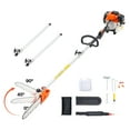 thumbnail image 1 of VEVOR Gas Pole Saw, 43CC 2 Stroke Gas Powered Pole Saws with 12 in Cutting Bar, Cordless Tree Trimmer with Rotatable Head, 7.1 to 12 ft Extendable, Powerful Chainsaw for Tree Trimming Pruning, 1 of 9