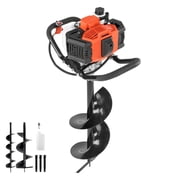 VEVOR 52cc Gas Post Hole Digger, Gas Powered Earth Auger with 6" & 10" Bits, 3 Extension Rods, Heavy Duty Earth Auger for Fence Posts, Deck / Pergola Posts, Planting, EPA Listed