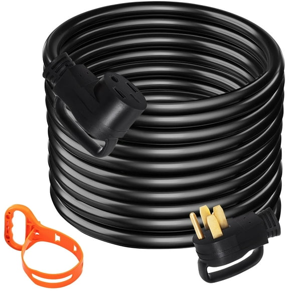 VEVOR  50A 25ft Generator Extension Cord, Heavy Duty Power Cable,  STW 6/3+8/1 AWG with N14-50P, 125/250V