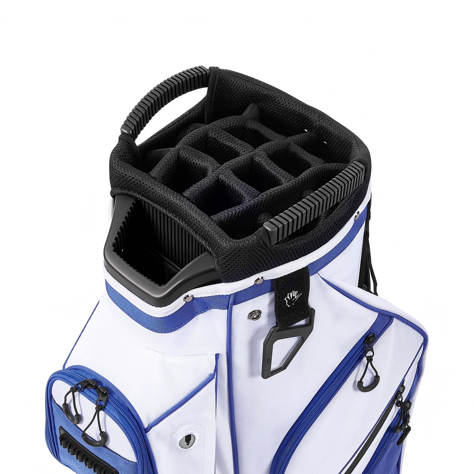 VEVOR Golf Cart Bag, 15 Way Top Divider Organizer, Golf Club Bag with Full-length Divider, Storage Pockets, Ergonomic Shoulder Strap, Rain Hood, Smooth Zippers, Lightweight Polyester for Men & Women