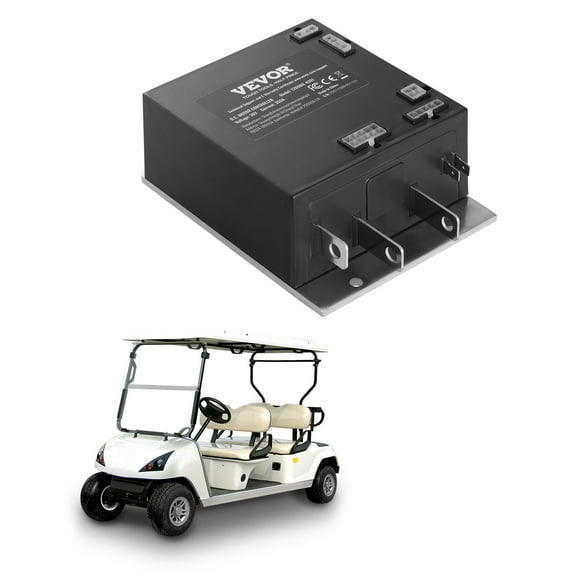 VEVOR Golf Cart Speed Controller, 36V 350A, DC Motor Controller Replacement for 2000-2009 EZGO TXT Golf Carts, IP65 Rated Protection, Aluminum Alloy & ABS Housing, Compatible with 1206MX-4301 Models