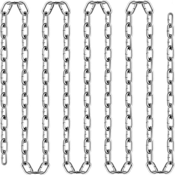 VEVOR Grade 30 Chain 1/4 Inch by 100Ft Length Grade 30 Proof Coil Chain Zinc Plated Grade 30 Chain for Towing Logging Agriculture and Guard Rails