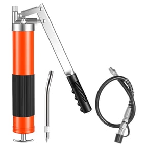 VEVOR Grease Gun, 10000 PSI High Pressure, Heavy Duty Pistol Grip Grease Gun Kit with 14 oz Capacity, Includes 18-Inch Flex Hose, 1 Extension Rigid Pipe and 1 Sharp Type Nozzle for Automotive, Marine