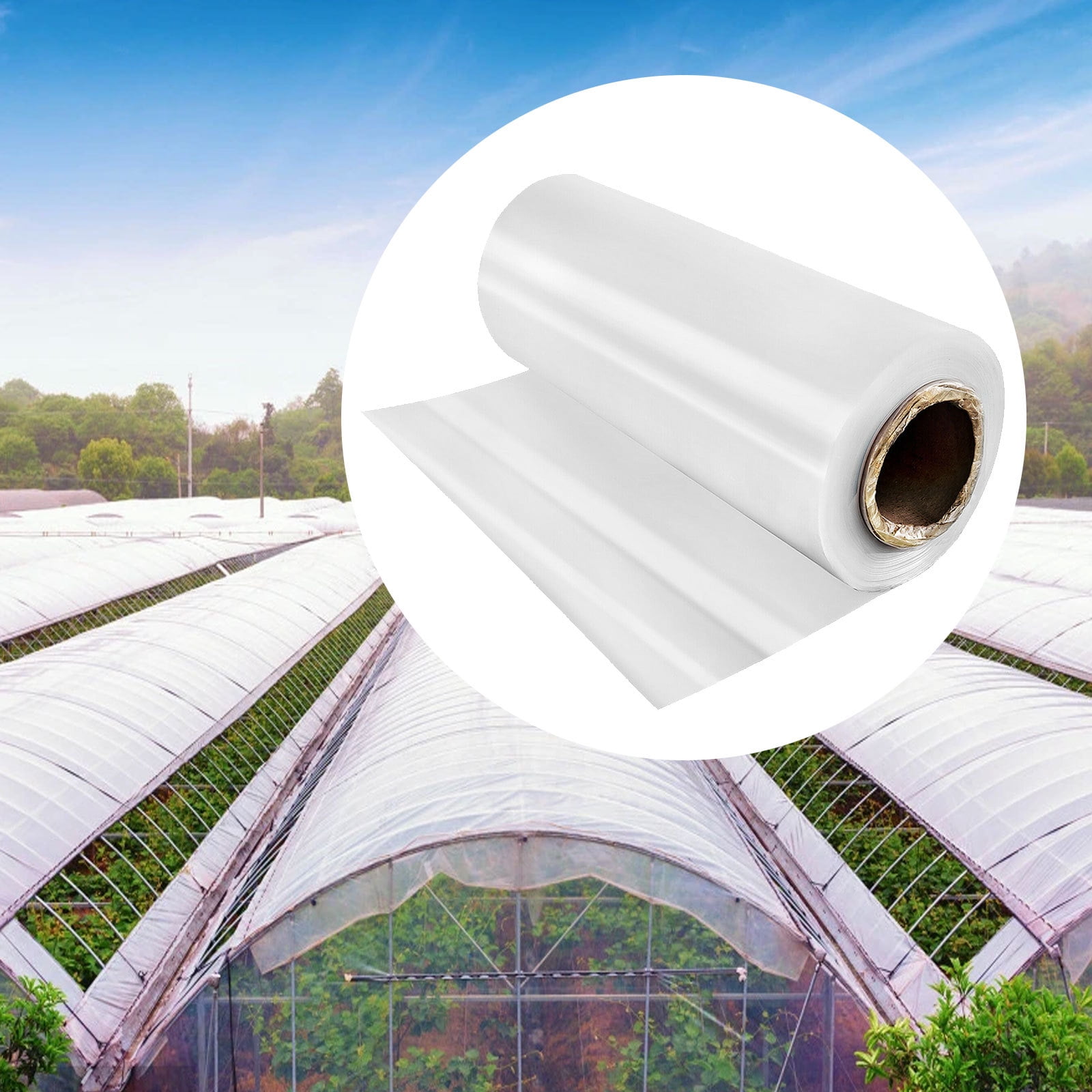VEVOR Película de invernadero VEVOR, lámina de plástico para invernadero de  12' x 100', cubierta solar de 6 mil de espesor para invernadero, cubierta de  polietileno transparente, suministro de plástico agrícola a