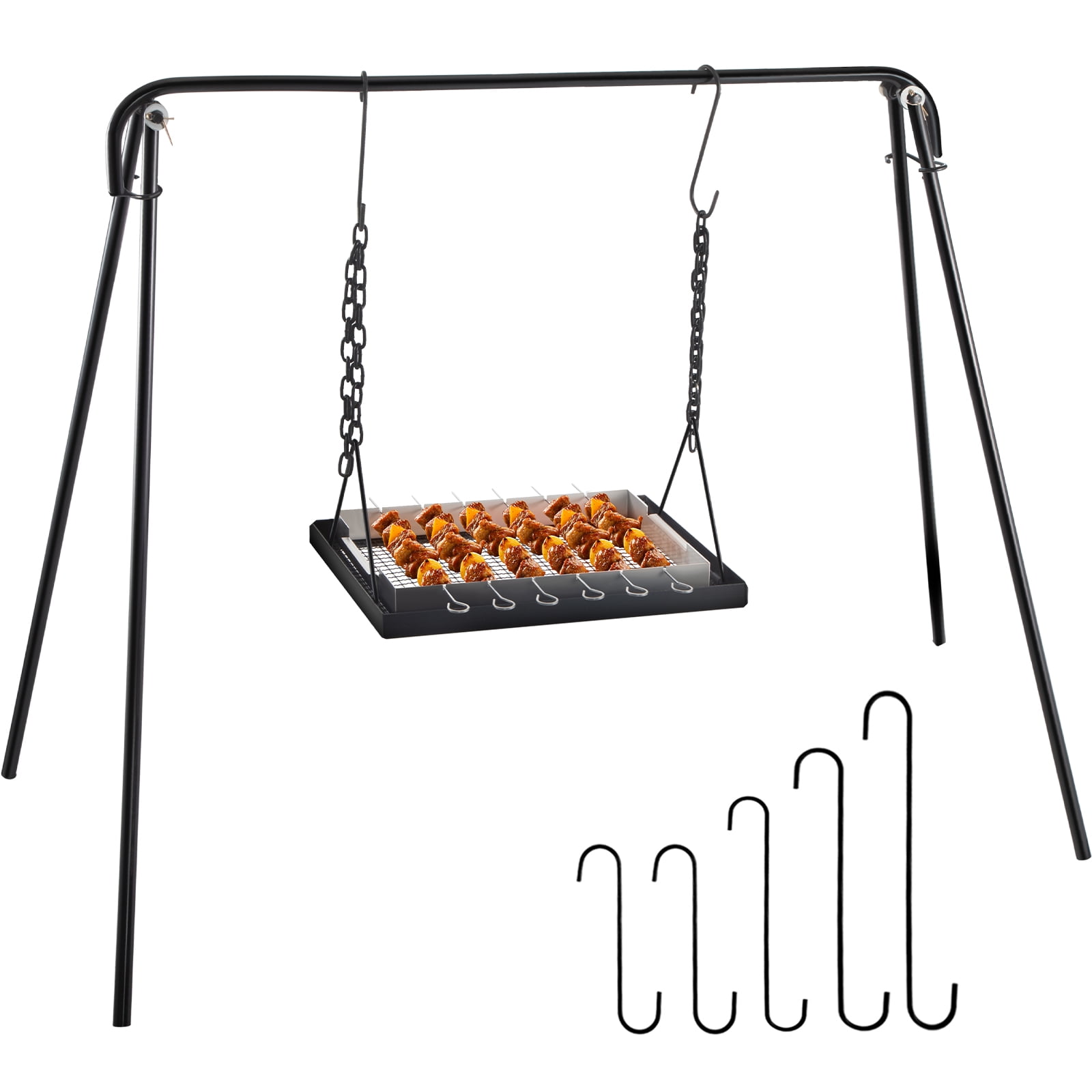WhizMax Outdoor Campfire Grill, Camping Open Fire Cookware, Large swing  Hanging Grill Equipment, Outdoor Professional Cooking Rack Outdoor Barbecue  Stand on Open Fire Camping Grill (length 38 ) 