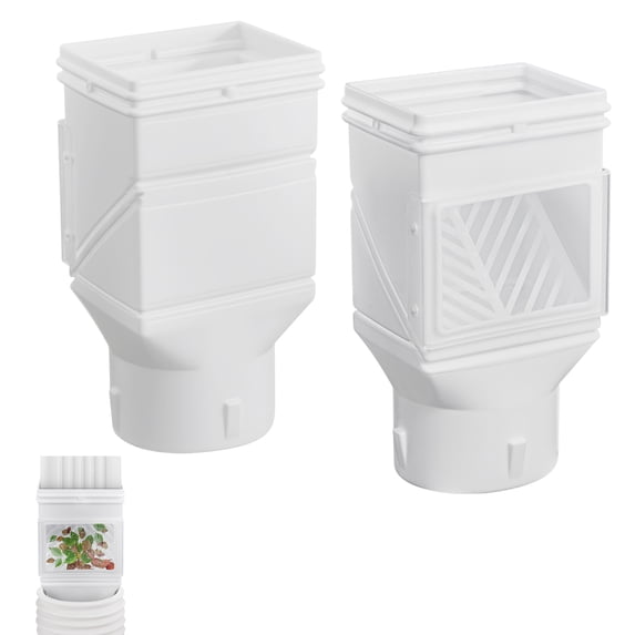 VEVOR, Gutter Downspouts, Φ4 inch outlet, Fits 2x3 or 3x4 inch inlets ...
