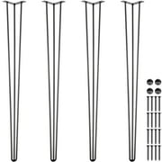 VEVOR Hairpin Table Legs 34 inch Black Set of 4 Desk Legs 880lbs Load Capacity (Each 220lbs)