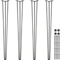 thumbnail image 1 of VEVOR Hairpin Table Legs 34 inch Black Set of 4 Desk Legs 880lbs Load Capacity (Each 220lbs), 1 of 9