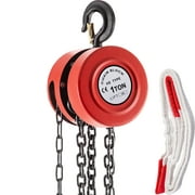 VEVOR Hand Chain Hoist, 1Ton/10ft  Chain Block,  Manual Hand Chain Block, Manual Hoist w/Industrial-Grade Steel Construction for Lifting Good in Transport & Workshop, Red