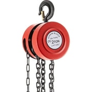 VEVOR Hand Chain Hoist, 2ton/8ft  Chain Block,  Manual Hand Chain Block, Manual Hoist w/Industrial-Grade Steel Construction for Lifting Good in Transport & Workshop, Red