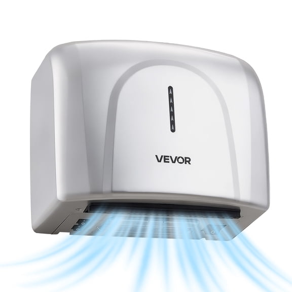 VEVOR Hand Dryer, 1300W Bathroom Air Hand Dryer, Automatic High Speed with HEPA Filter, Fast Drying, Premium ABS Construction, AC110-120V Commercial Wall Mounted for Home Bathroom,Guest Room,Homestay