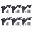 thumbnail image 1 of VEVOR Handrail Hardware Bracket, 6 Packs Heavy Duty Hand Rail Brackets, Flexible Angle Adjustment & Easy Install, Stair Railing Hardware for Stairways Handrail, Staircase,Matte Black, 1 of 9