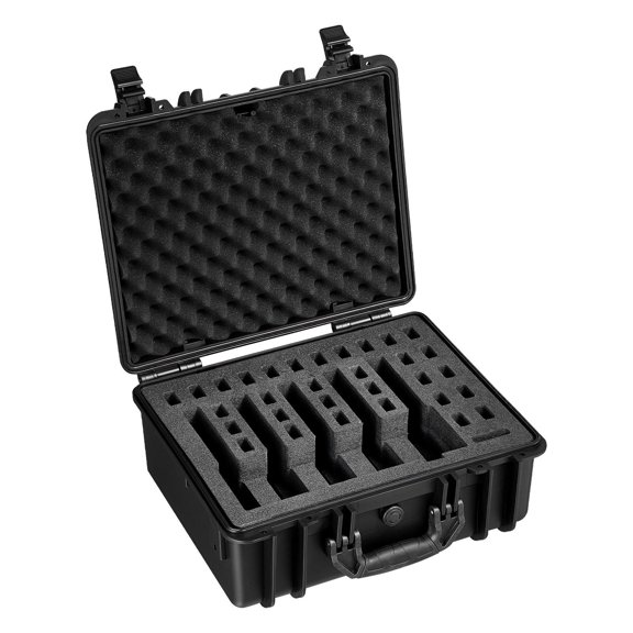 VEVOR Hard Pistol Case, Heavy Duty Hard Gun Case with XPE Foam Lining, Waterproof Pistol Storage Box with Customizable Interior & Handle for Gun, Lenses, Camera, Gear, TSA Compliant, 18.7x12.5x7.5 in