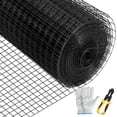 thumbnail image 1 of VEVOR Hardware Cloth, 36"x50' Welded Wire Fence Vinyl Coated Chicken Rabbit Mesh 1"x1" 16 Gauge, Black, 1 of 9
