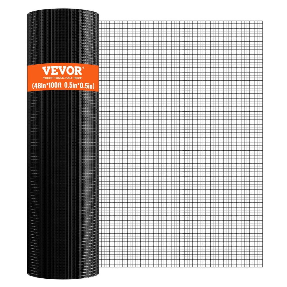 Hardware Cloth, 48'' x 100' Galvanized Wire Mesh Roll, 19 Gauge Chicken Wire Fence Roll, Vinyl Coating Metal Wire Mesh for Chicken Coop Barrier, Rabbit Snake Fences, Poultry Enclosures