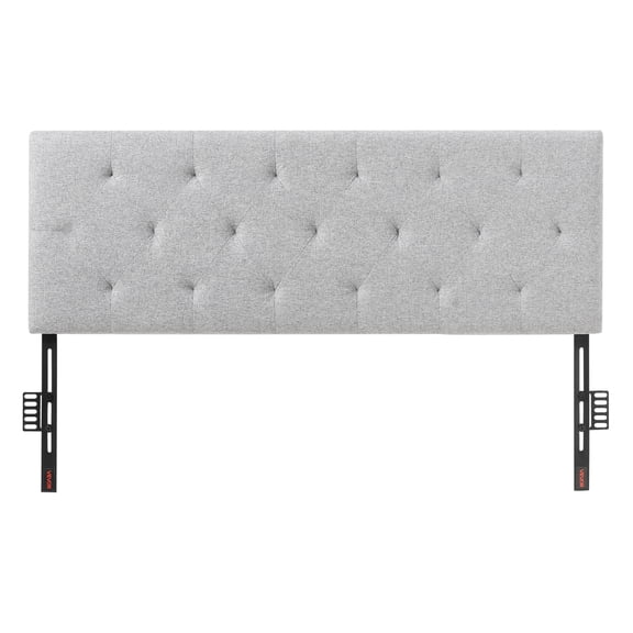 VEVOR Headboard, Full Size Headboard with Adjustable Height, Comfortable Diamond Tufted for Full Size Bed, W 56.3 x H35.6-47.4inches, Ideal for Bedroom, Hotel, Homestay, Dormitory, Light Grey