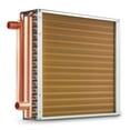 thumbnail image 1 of VEVOR Heat Exchanger Water to Air, 16"x 16" with 3-Row 3/8" Copper Ports, 193 Aluminum Fins Heat Exchanger for Outdoor Wood Furnaces, Residential Heating and Cooling, and Forced Air Heating, 1 of 9