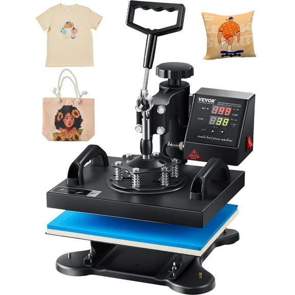 VEVOR Heat Press, 12x10Inch T-Shirt Press Machine, T-shirt Press Heat Press 30x23cm Printing Machine Heat Transfer Sublimation Machine for T-shirts