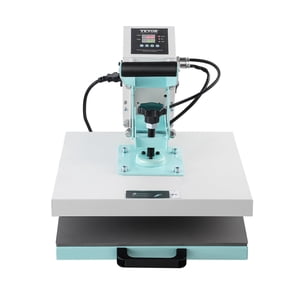 VEVOR Heat Press, 15 x 15 inch Digital Heat Press Machine, Slide Out Heat Transfer Machine, Fast and Even Heating, 2-Layer Insulation Cotton, Heat Transfer Machine for T-Shirts/Pillows/Bags, Green