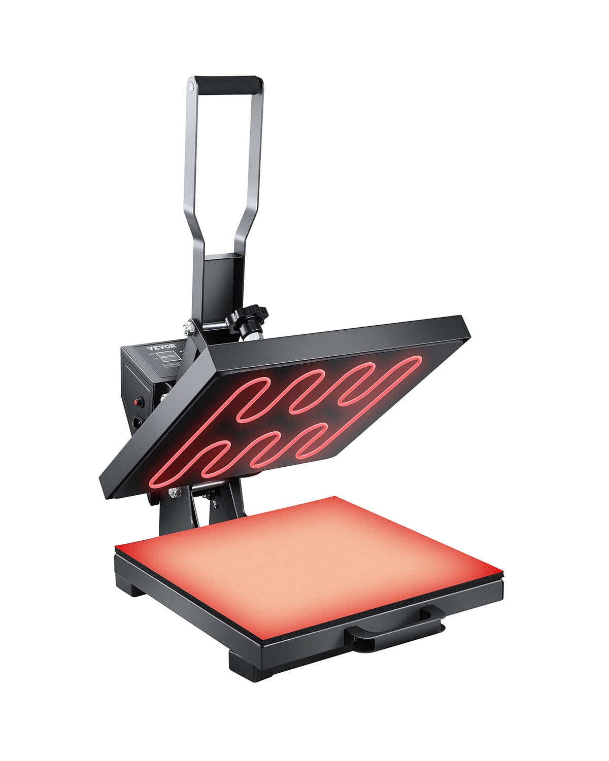 VEVOR Heat Press,15 x 15 inch Heat Press Machine for T-shirts, Fast and Even Heating, Easy to Use, High Pressure for Digital Industrial-Quality Sublimation Printer for Transfer Vinyl, T-shirt, Black