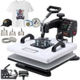 thumbnail image 1 of VEVOR Heat Press Machine, 15 x 15 in, 2-in-1 Multifunction, 360° Swing Away, 1200W Double Tube Fast and Even Heating, Digital Precise Control, Sublimation Press Machine for T-Shirts, Hats, Caps, 1 of 9