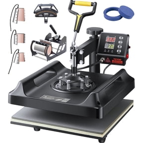VEVOR Heat Press Machine 8 in 1 Combo, Heat Press 15x15 in, Swing Away T Shirt Printing Machine Digital Control, Multifunction Transfer Machine Sublimation, for T-Shirt Hat Cap Mug Plate, Black