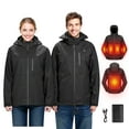 thumbnail image 1 of VEVOR Heated Jacket for Women with 7.4V Battery, Soft Shell Electric Heating Coat, Windproof Waterproof Lightweight Outerwear with 5 Heating Zones & 3 Heat Settings, Machine Washable, 1 of 9