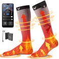 thumbnail image 1 of VEVOR Heated Socks, 6000mAh Battery Powered, Rechargeable Heating Socks with 4 Heating Levels, Electric Heated Sock with APP Control for Men Women, Foot Warmer for Hunting Riding Camping Hiking, 1 of 9