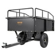 thumbnail image 1 of VEVOR Heavy Duty ATV Trailer Steel Dump Cart, 750-Pound 15 Cubic Feet, Garden Utility Trailer with Removable Sides for Riding Lawn Mower Tractor, 1 of 10