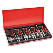 VEVOR Helicoil Thread Repair Kit, 166-Piece Metric HSS Drill Helicoil Repair Kit, M5 M6 M8 M10 M12 Heli Coil Rethreading Tool Kit with HSS Drill Bits Thread Inserts Taps Breakoff Installation Tools