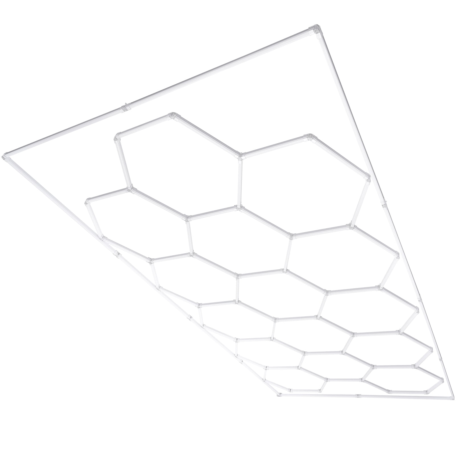 VEVOR Hexagon Garage Lights, 66300LM, 6500K 15 Grid Systems Honeycomb Hexagonal Garage LED Lights, DIY Cool White Car Detailing Garage Ceiling Lighting Bright Shop Light for Gym Basement Workshop