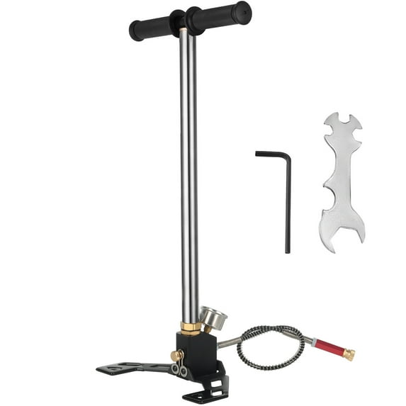 BENTISM High Pressure Hand Pump 3 Stage,Airgun Pcp Pump 4500Psi, Air Hand Pump Filling Stirrup Pump Stainless Steel