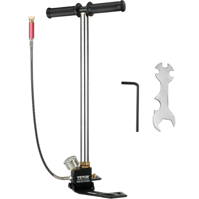 VEVOR High Pressure Hand Pump 3 Stage,Airgun Pcp Pump 4500Psi, Air Hand Pump Filling Stirrup