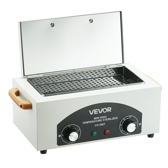 VEVOR High Temperature Autoclave Machine, 2L, 300W High Temperature Cleaner Machine Box with Adjustable Temperature and Time, Dry Heat Cabinet Nail Tool Cleaner for Labs,Home,Nail and Beauty Salons