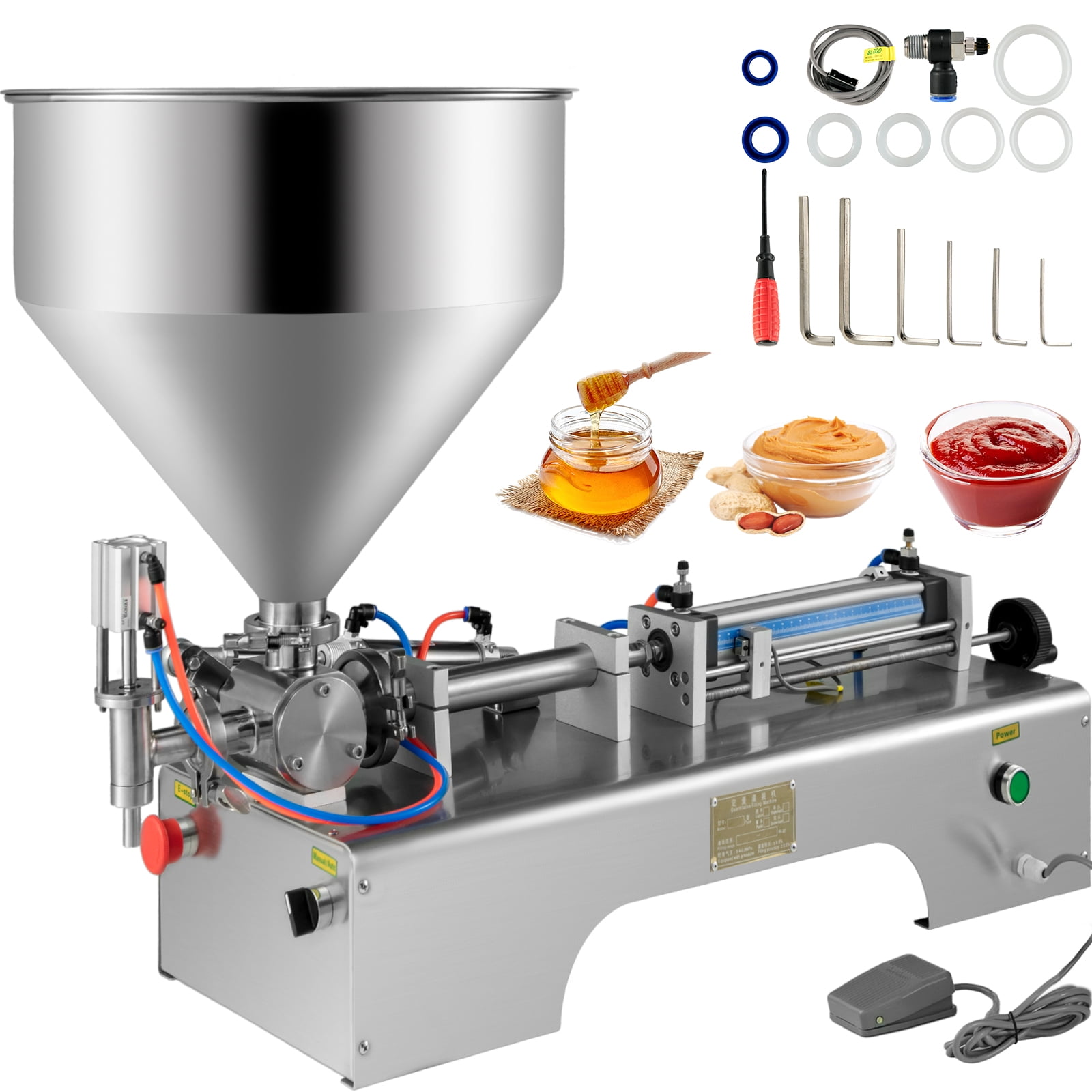 A03 mini machine de remplissage pneumatique en acier inoxydable pâte  alimentaire crème distributeur de matériel d'emballage liquide