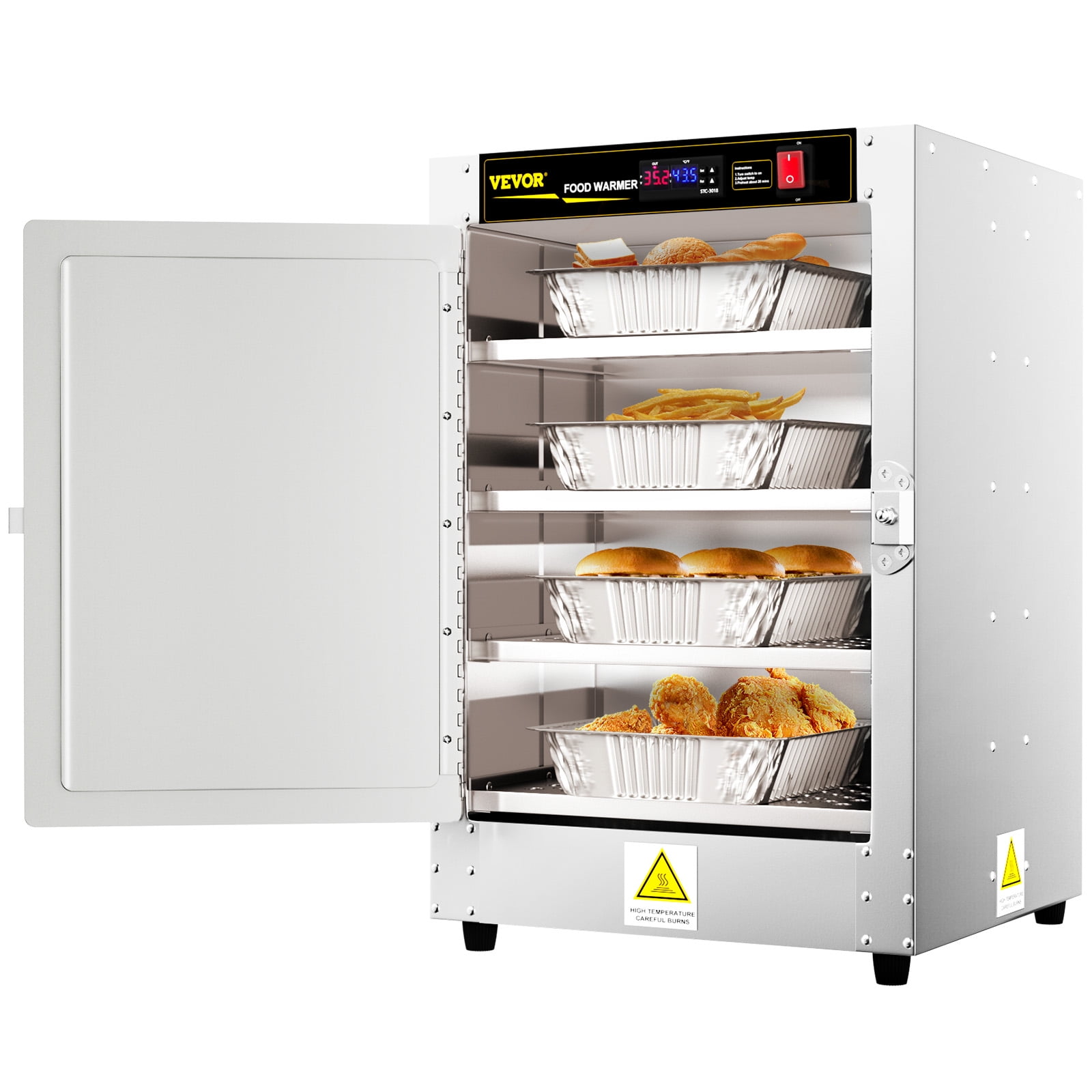 PYY Warming Cabinet 4 Tier Commercial Hot Box Food Warmer for Catering,  with Temperature Control and Water Pan,Stainless Steel Food Heater  Insulated Food Pan Carrier, for Pizza, Kitchen 120V 750W - Yahoo