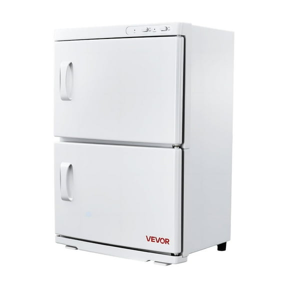 VEVOR Hot Towel Warmer, 10 gal Large Capacity 2-Tier Towel Warmer Cabinet with Clip & 4 Stainless Steel Racks, Holds up 48 Towels, All-Round Heating Cabinet for Spa, Barber, Manicures, Massage, Salon