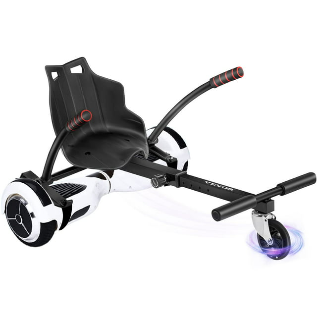 VEVOR Hoverboard Go Kart Seat Attachment for 6.5" 8" 10" Self Balancing Scooter, Hoverboard Kart for Kids or Adults, Black Hoverboard Attachments Adjustable Frame Length