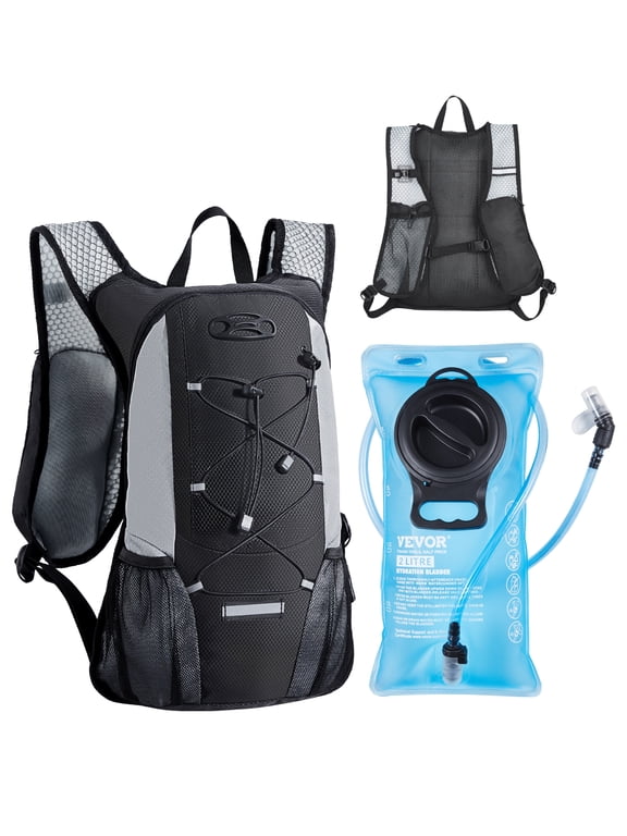 Hydration Backpack with 2L TPU Water Bladder, Hydration Pack Backpack, Lightweight Hiking Water Backpack for Men Women, Hydro Water Daypack for Hiking, Running, Cycling, Camping & Rave