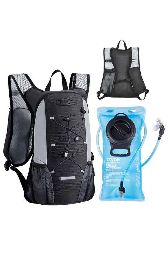 Hydration Backpack with 2L TPU Water Bladder, Hydration Pack Backpack, Lightweight Hiking Water Backpack for Men Women, Hydro Water Daypack for Hiking, Running, Cycling, Camping & Rave