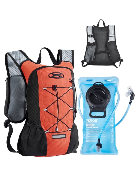 Hydration Backpack with 2L TPU Water Bladder, Hydration Pack Backpack, Lightweight Hiking Water Backpack for Men Women, Hydro Water Daypack for Hiking, Running, Cycling, Camping & Rave