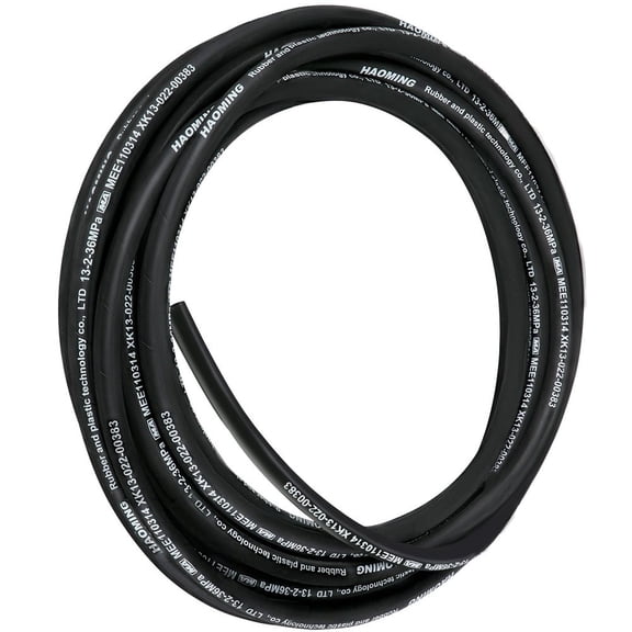 Hydraulic Hose 50 Feet Rubber Hydraulic Hoses with 2 High-Tensile Steel Wire Braid, Inner Diameter 1/2 Inch, 5000 PSI Max, Bulk Hydraulic Hose -40 F to 250 F, Hydraulic Oil Flexible Hose