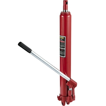 VEVOR 12-Ton Hydraulic Long Ram Jack, Steel, 25.4 lb, Red
