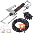thumbnail image 1 of VEVOR Hydraulic Outboard Steering Kit, 90HP, Marine Boat Hydraulic Steering System, with Helm Pump Two-Way Lock Cylinder and 24 Feet Hydraulic Steering Hose, for Single Station Single-Engine Boats, 1 of 9