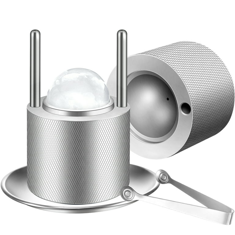 VEVOR Ice Ball Press,2.4/60 mm Diameter Ice Ball Maker,Aluminum Ice Ball  Press Kit,Ice Press with Stainless Steel Clamp & Plate, Silver Ice Ball  Press Maker for Whiskey, Bourbon, Scotch, Etc. 